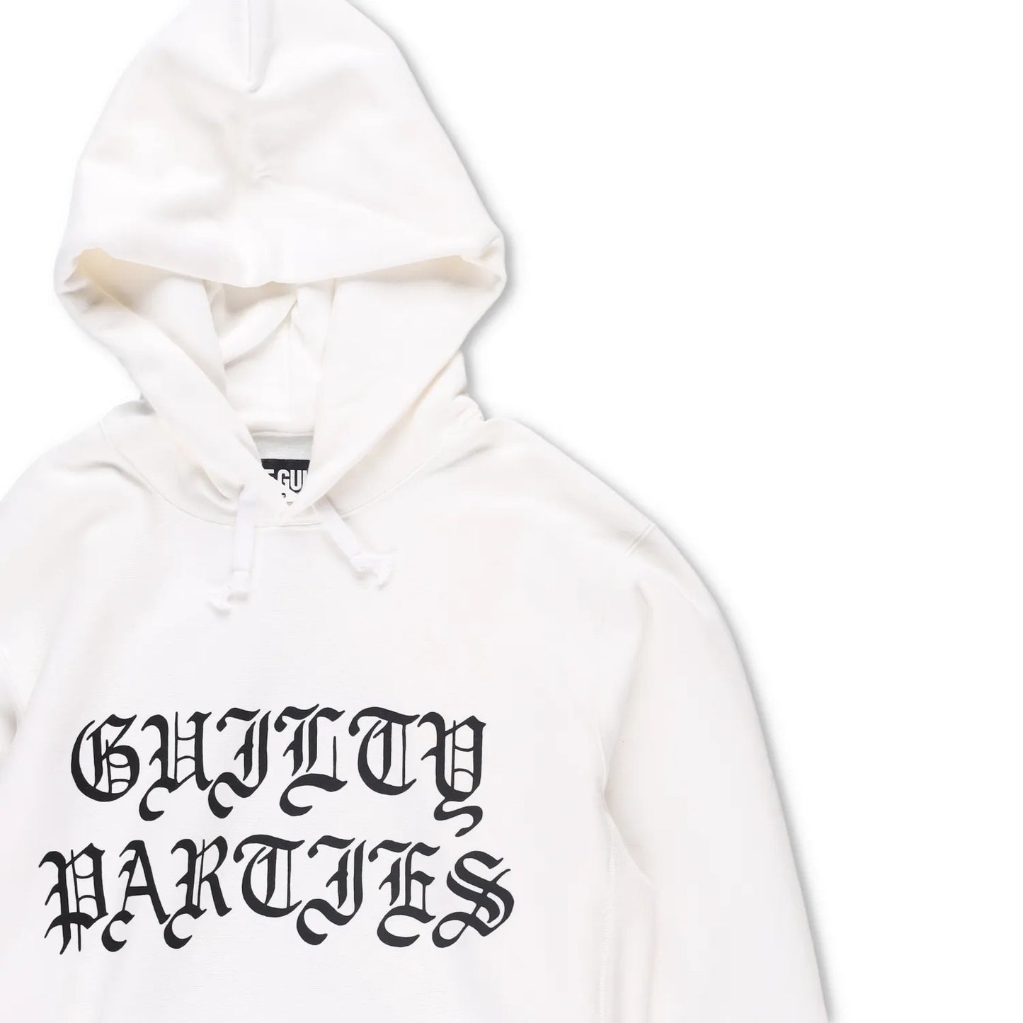 GUILTY PARTIES Mens Hoodie White Large Black Logo Pocket Cotton Size XL RRP 400 — View 4