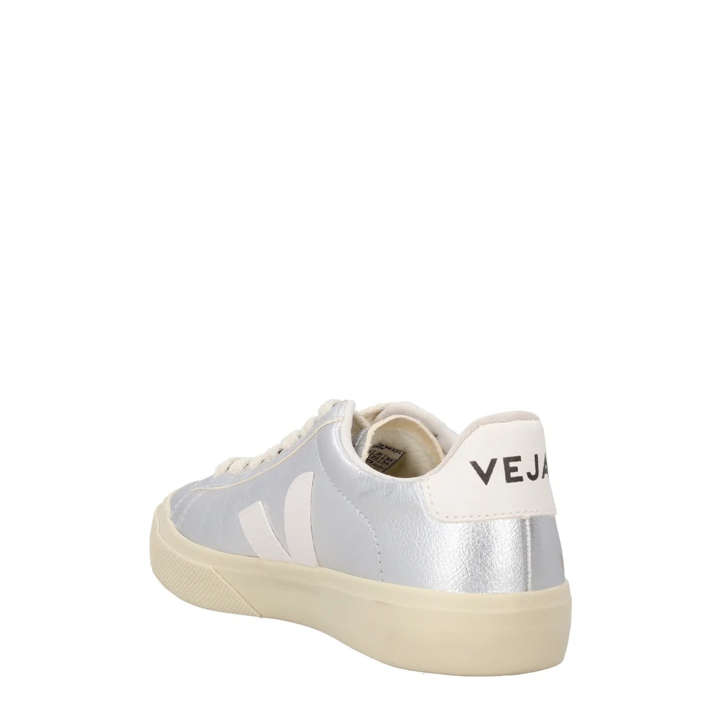Veja Womens Campo Silver Metallic Sneakers Low Top Lace Up UK 10 RRP 119 — View 5