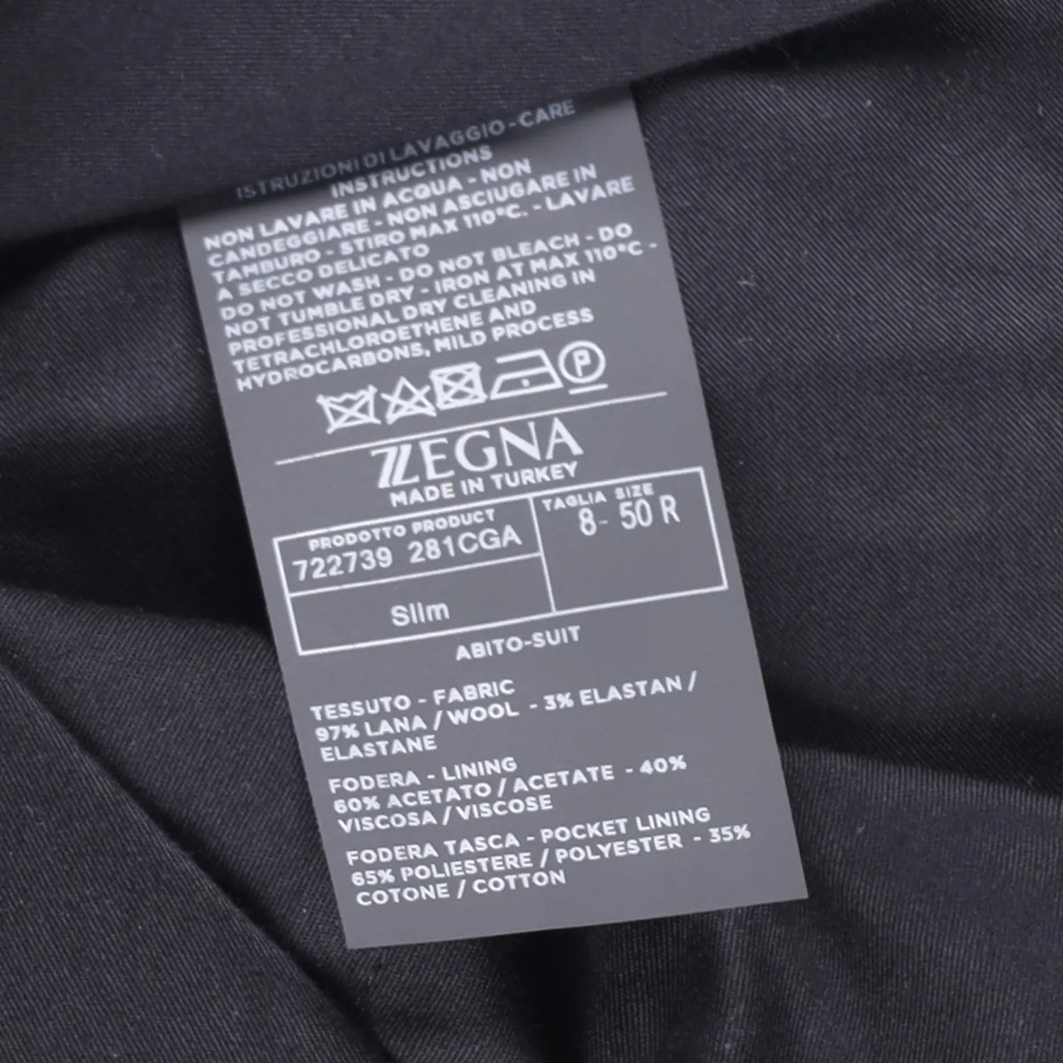 ZEGNA Mens Dress Pants Grey Pleated Flat Front Trousers Wool Blend 50 R RRP 350 — View 7