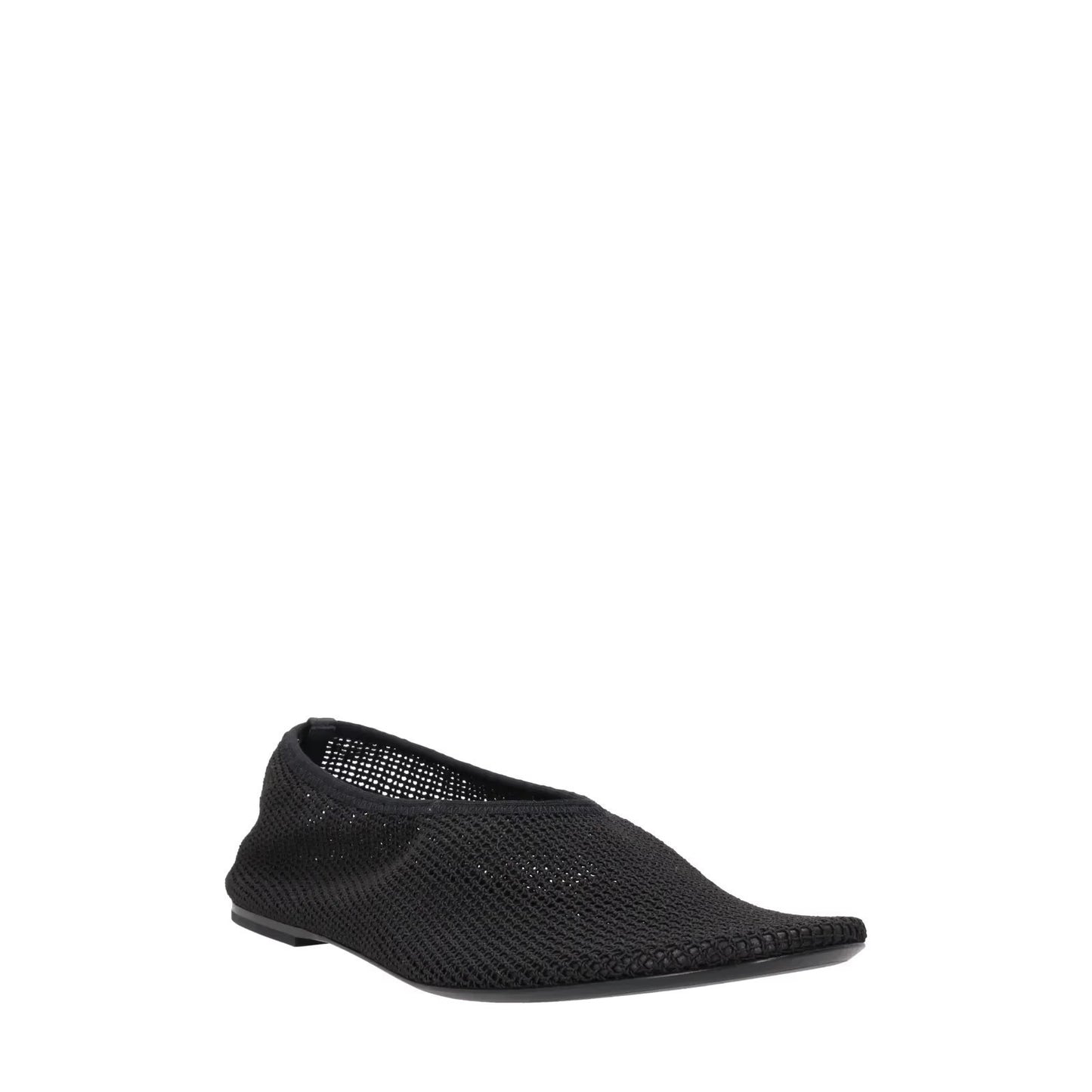 KHAITE Womens Marcy Mesh Ballet Flats Black Almond Toe Slip On UK 7 RRP 620 — View 2