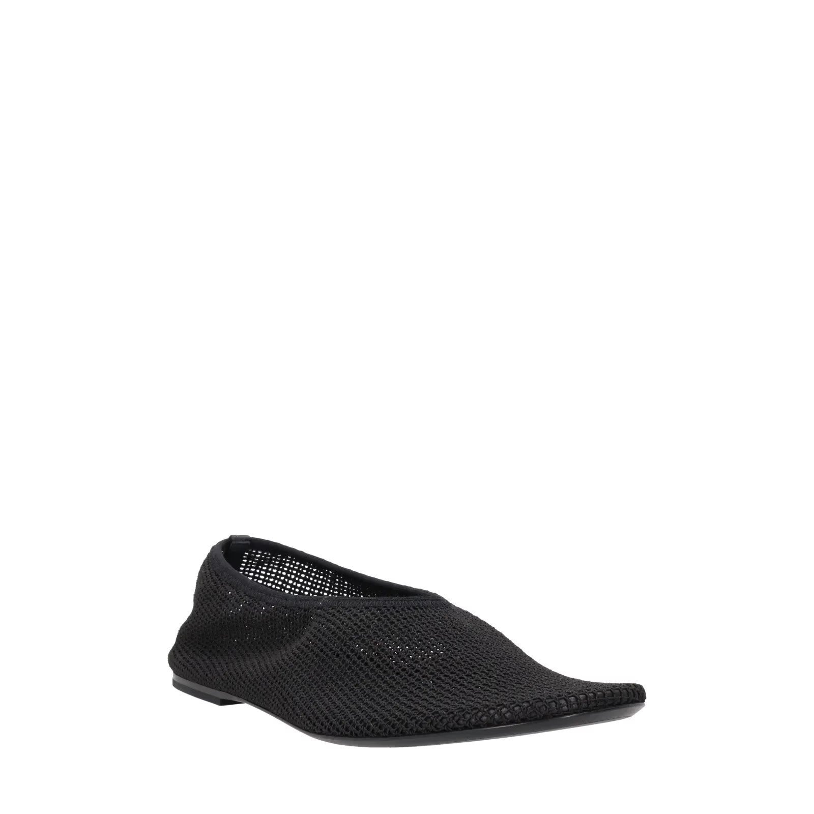 KHAITE Womens Marcy Mesh Ballet Flats Black Almond Toe Slip On UK 7 RRP 620 — View 2