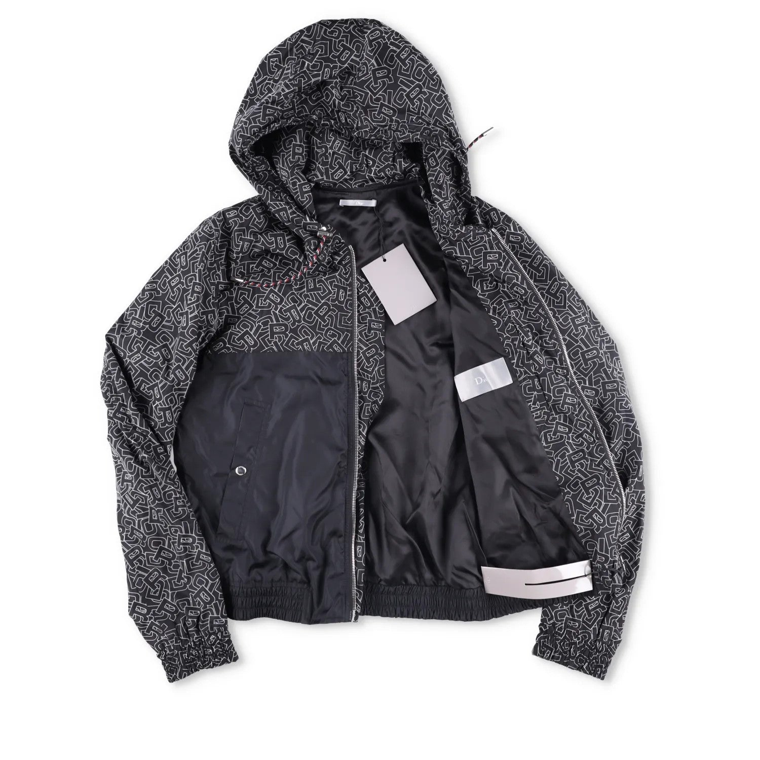 DIOR HOMME Mens Jackets AO Logo Hooded Zipped Black Two Tone Size 46 RRP 1450 — View 6