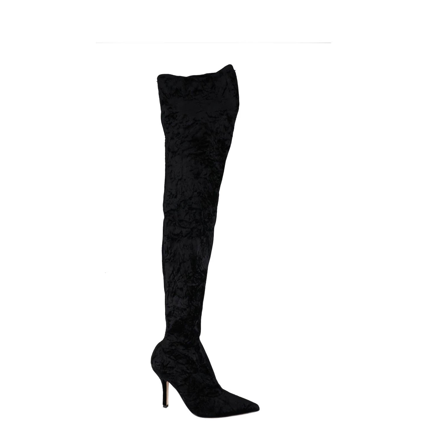 PARIS TEXAS Womens Over Knee Boots Black Synthetic Stiletto Heel UK 5 RRP 450