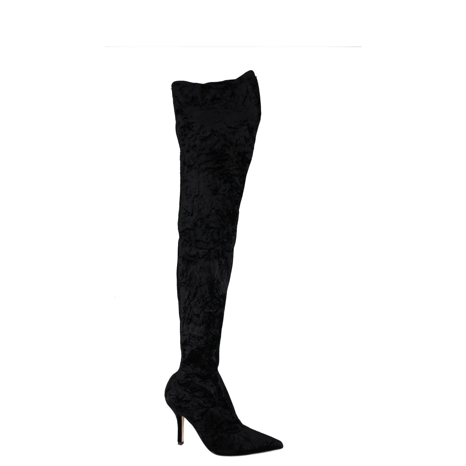 PARIS TEXAS Womens Over Knee Boots Black Synthetic Stiletto Heel UK 5 RRP 450