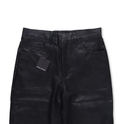 ENTIRE STUDIOS Mens Wet Pants Faux Leather Black 5 Pocket Zip Size S RRP 175.3 — View 12