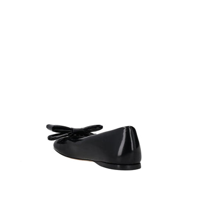 LOEWE Womens Flats Black Patent Leather Bow Detail Slip On Round Toe UK4 RRP 500 — View 5
