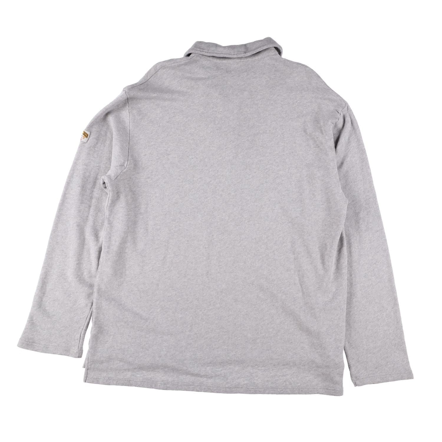 MARTINE ROSE Mens Polo Shirt Collared Quarter Zip Grey Long Sleeve Size L RRP340 — View 9