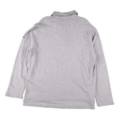 MARTINE ROSE Mens Polo Shirt Collared Quarter Zip Grey Long Sleeve Size L RRP340 — View 9