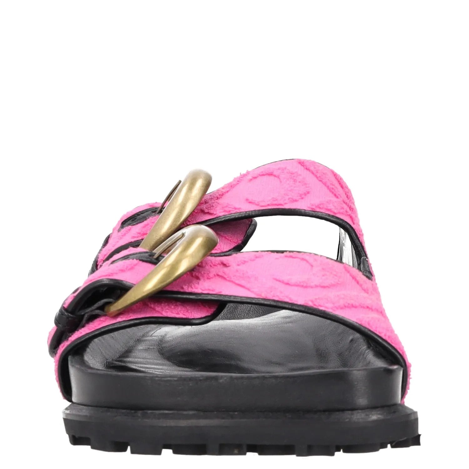 MARINE SERRE Womens Sandals Pink Leather Flats Sliders Strappy EU 39 RRP 250 — View 2