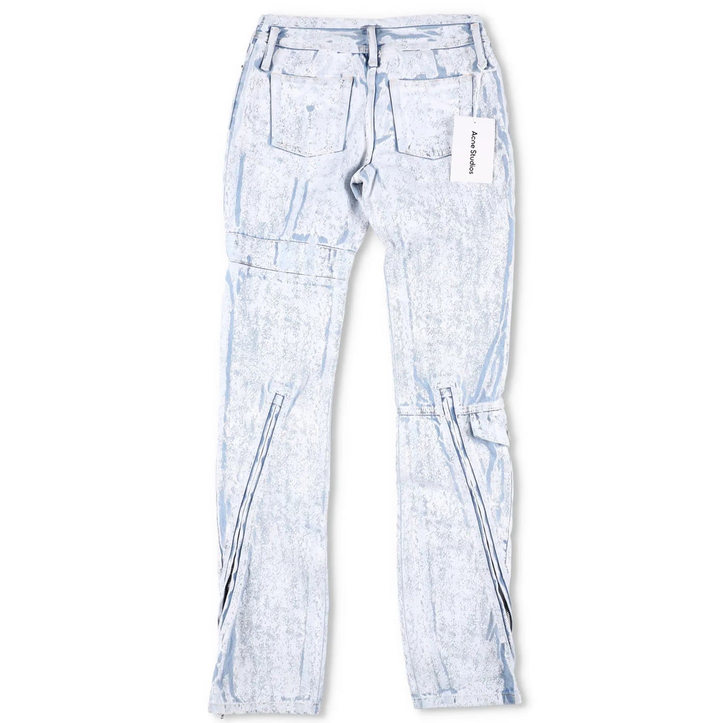 ACNE STUDIOS Womens Straight Leg Jeans Light Blue White 5 Pocket Denim 34 RRP925 — View 4