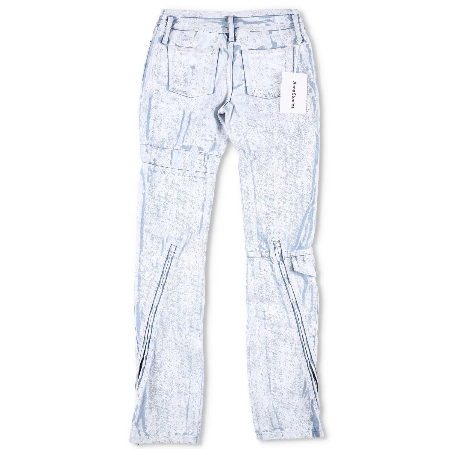 ACNE STUDIOS Womens Straight Leg Jeans Light Blue White 5 Pocket Denim 34 RRP925 — View 4