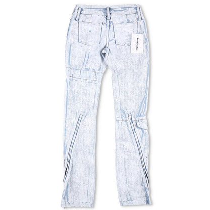ACNE STUDIOS Womens Straight Leg Jeans Light Blue White 5 Pocket Denim 34 RRP925 — View 4