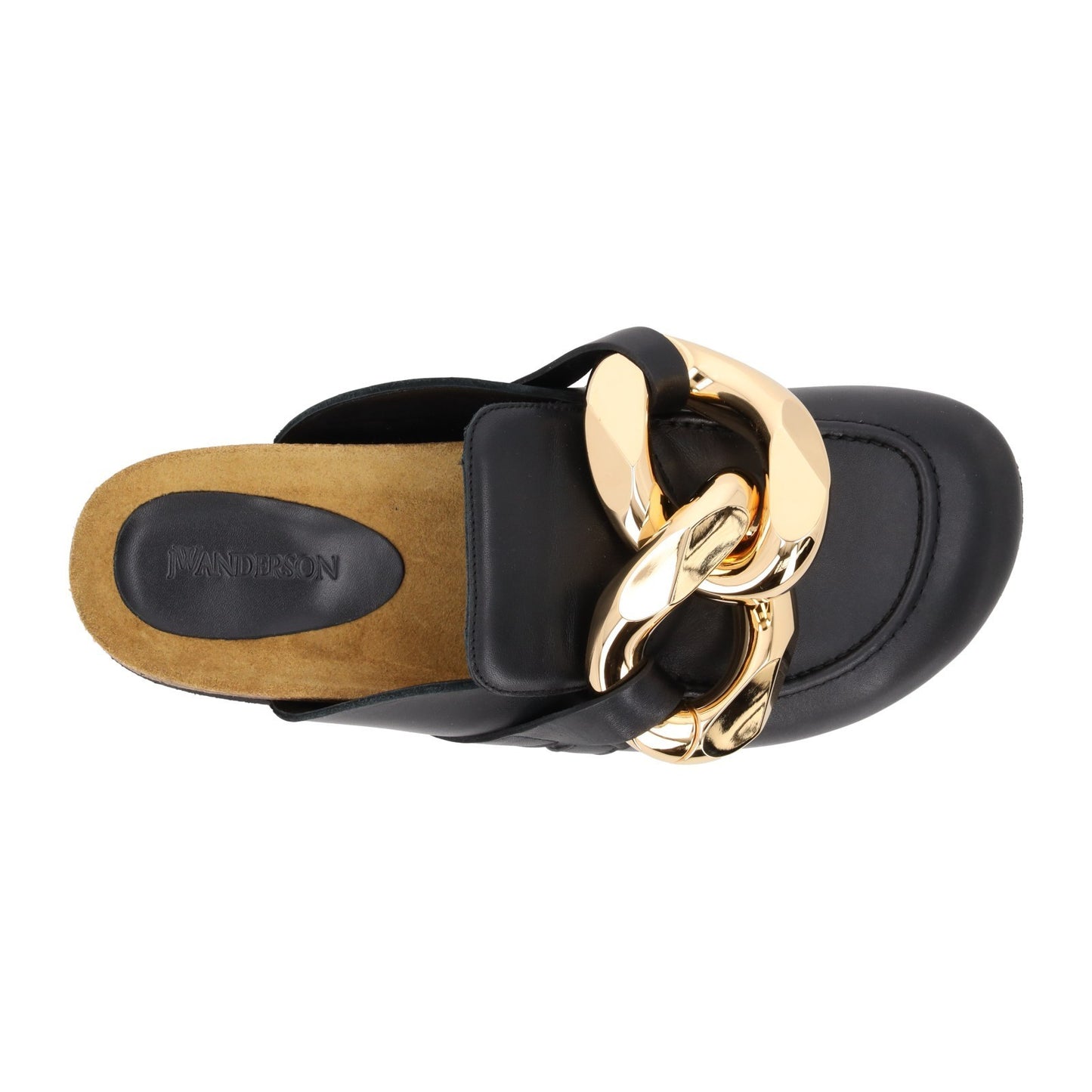 JW ANDERSON Leather Loafer Mules Chain-Embellished Black EU 36 Classic RRP495 — View 7
