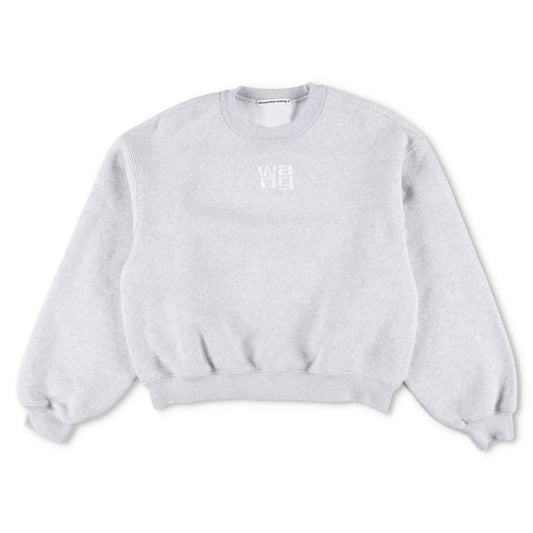 ALEXANDER WANG Womens Sweatshirt Grey Crew Neck Long Sleeve Size S RRP 250