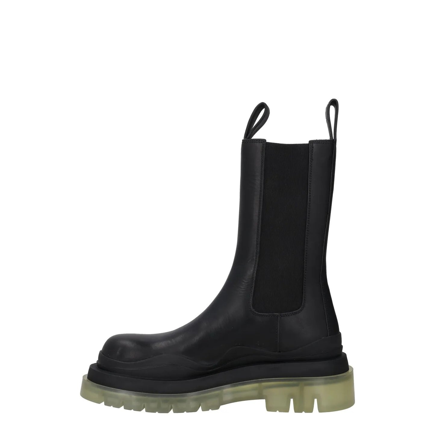BOTTEGA VENETA Womens Chelsea Boots High Black Leather Clear Sole UK3 RRP 1010 — View 4