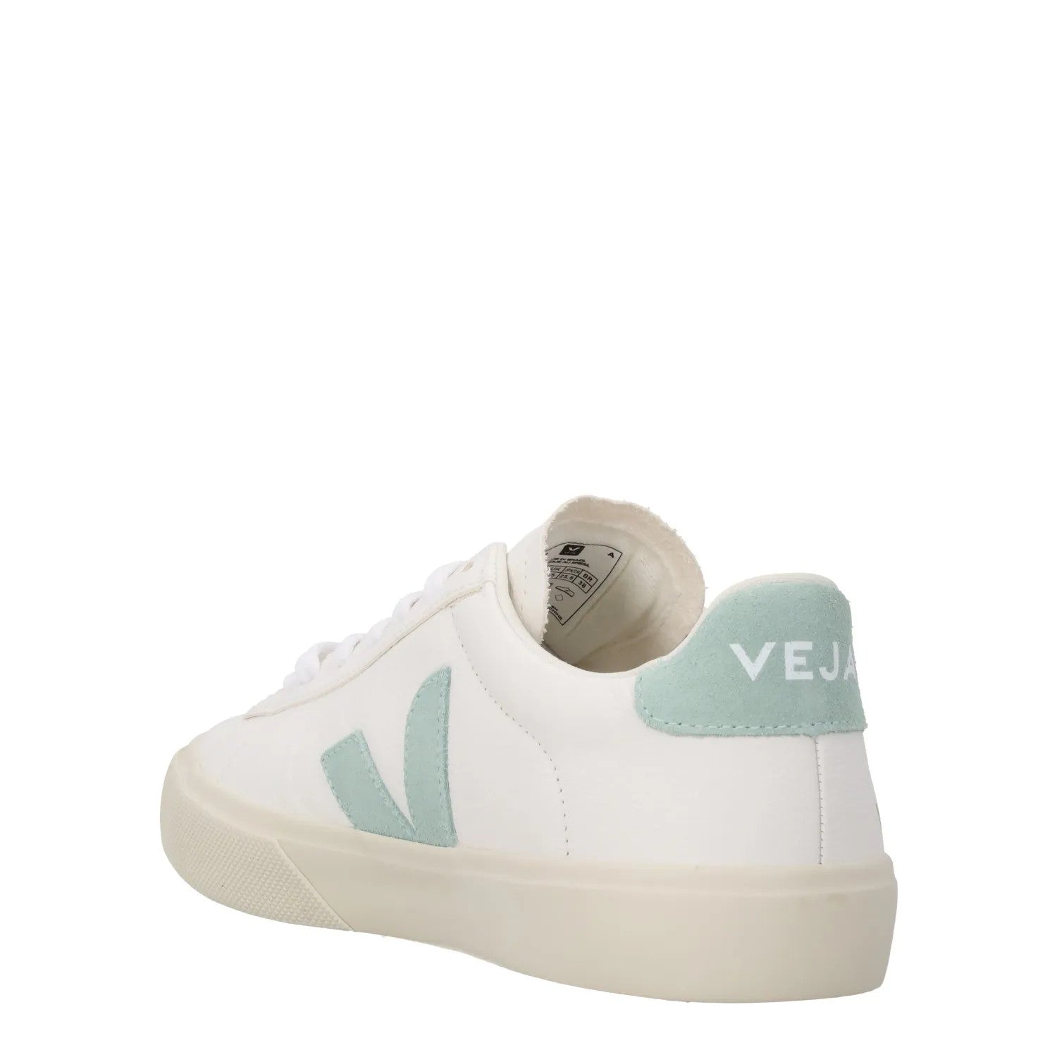 VEJA Womens Campo Matcha Trainers Leather Low Tops White Turquoise EU 34 RRP 150 — View 5