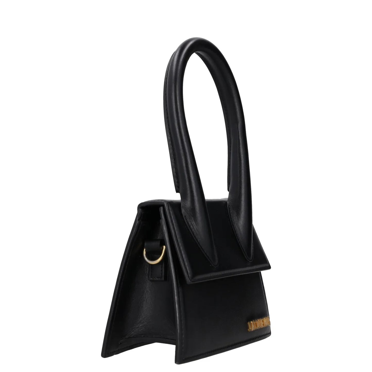 JACQUEMUS Womens Le Chiquito Moyen Leather Tote Bag Black Gold One Size RRP 680 — View 6