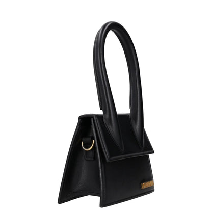 JACQUEMUS Womens Le Chiquito Moyen Leather Tote Bag Black Gold One Size RRP 680 — View 6