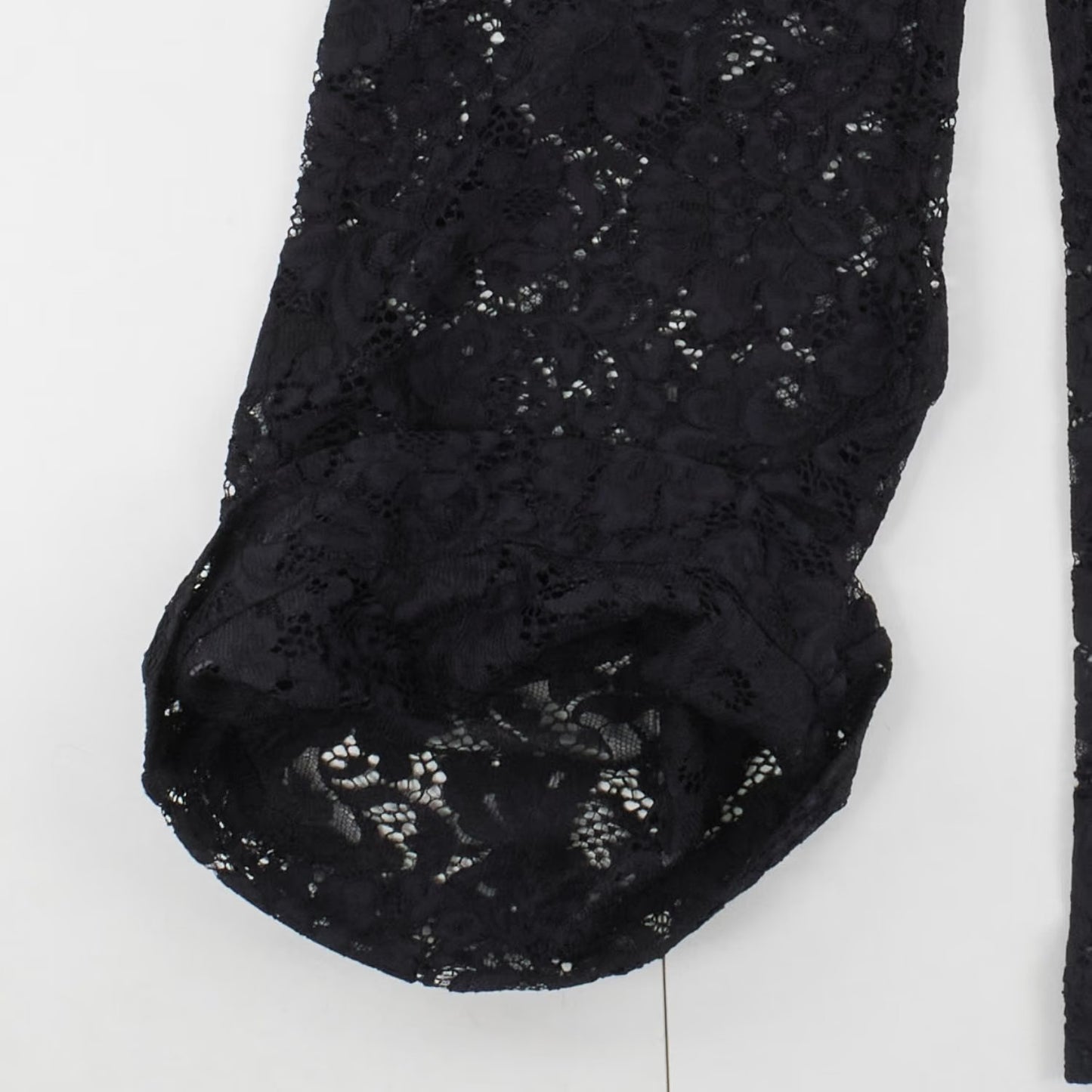 ZIMMERMANN Womens Matchmaker Lace Wide Leg Trousers Black High Rise XS RRP 550 — View 4