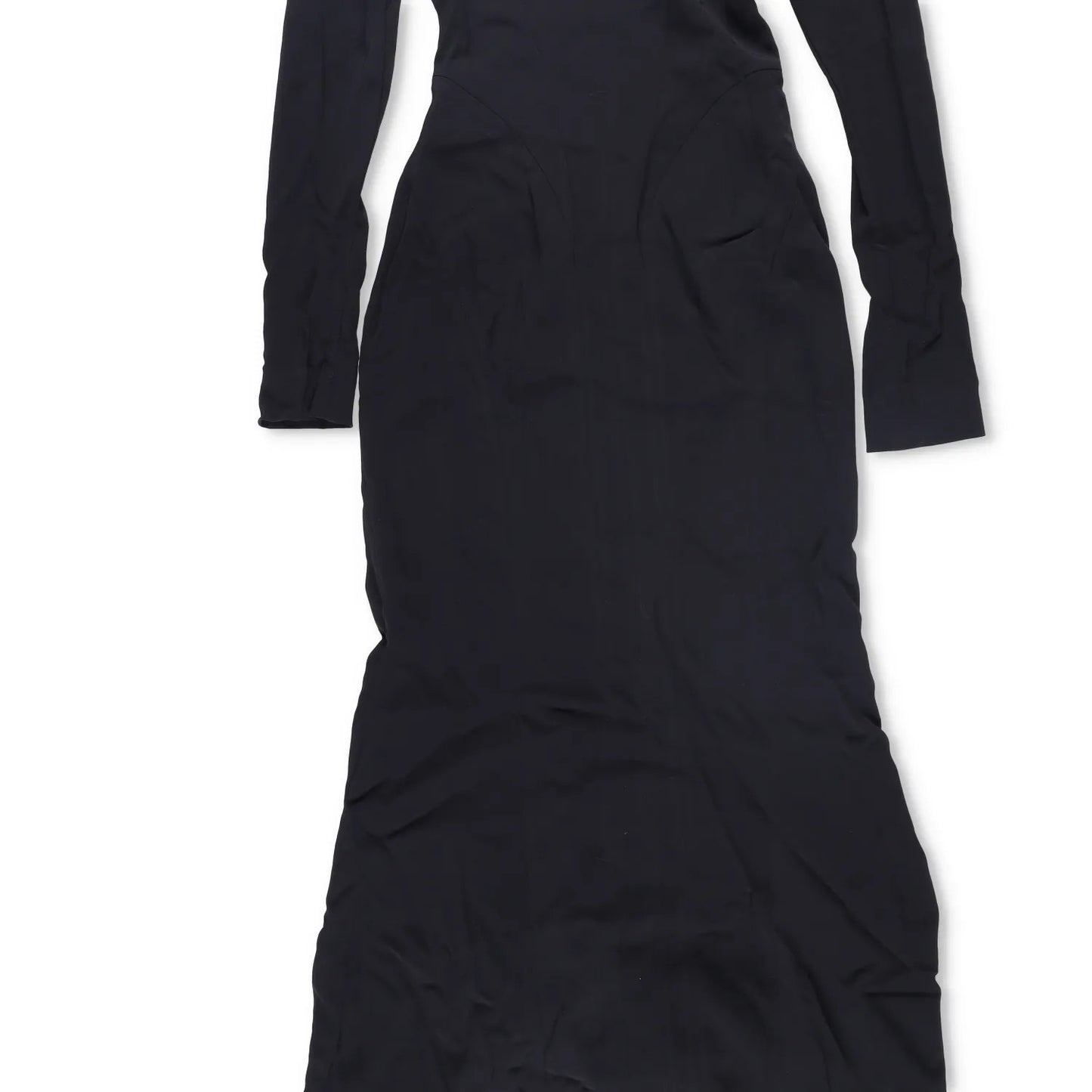 MUGLER Women Long Gown Dress Crew Neck Long Sleeve Black Size 42 RRP 2250 — View 4