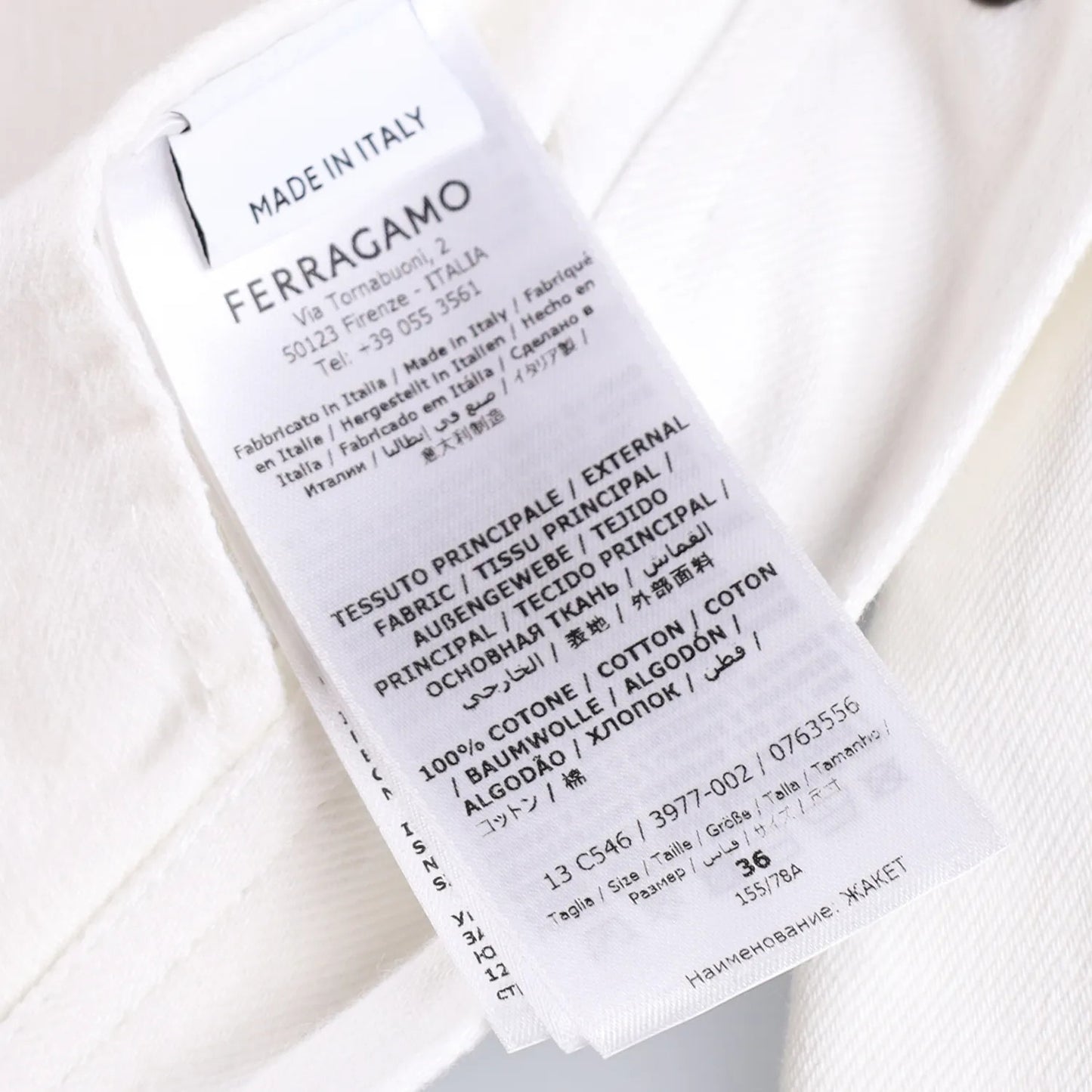 SALVATORE FERRAGAMO Womens Denim Jacket Long Sleeve Buttoned White 36 RRP 1250 — View 9