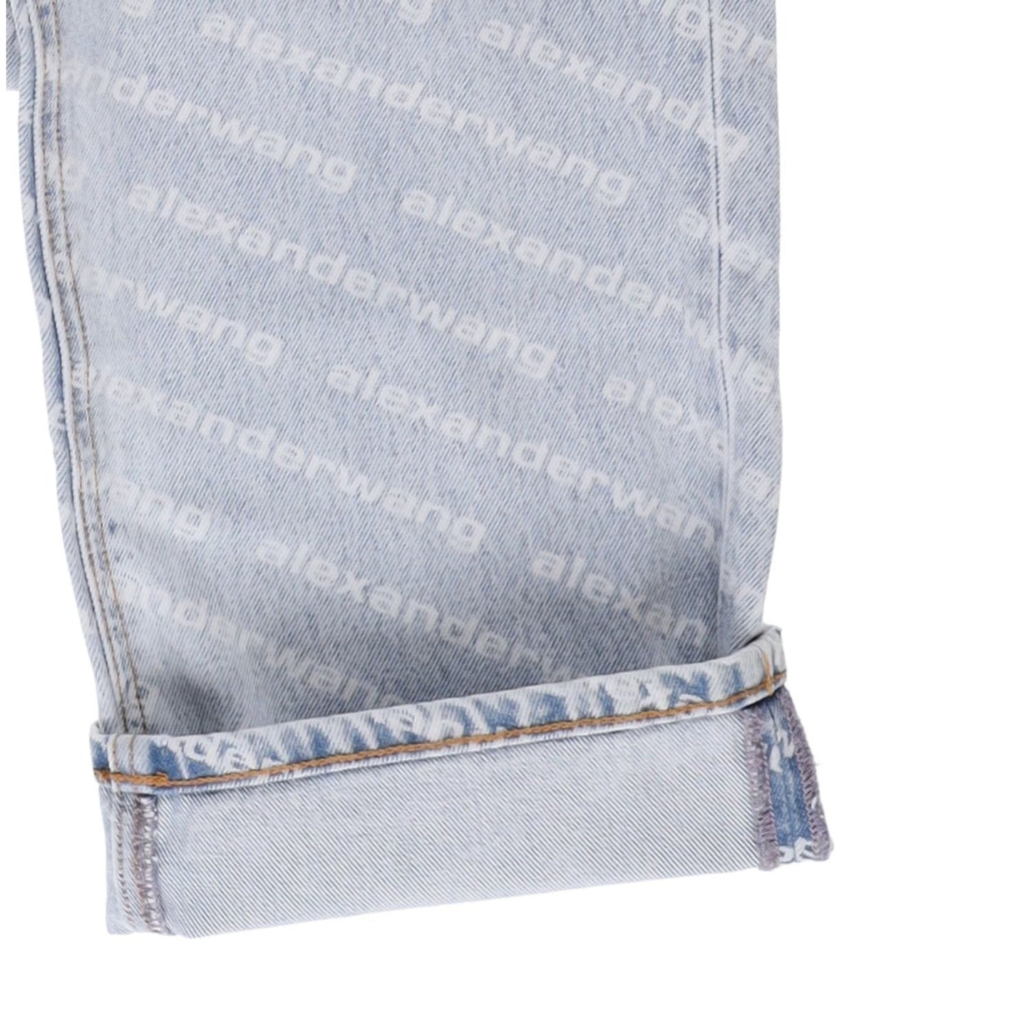 ALEXANDER WANG Womens Ez Mid Rise Relaxed Stripe Pebble Bleach Jeans 26 RRP 515 — View 8