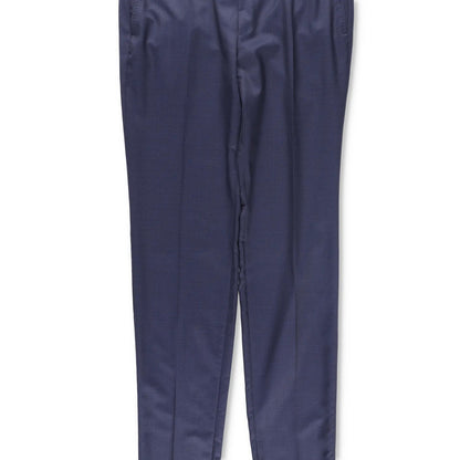 ERMENEGILDO ZEGNA Mens Trousers Wool Blend Blue Flat Front Size 52 R RRP 350 — View 3