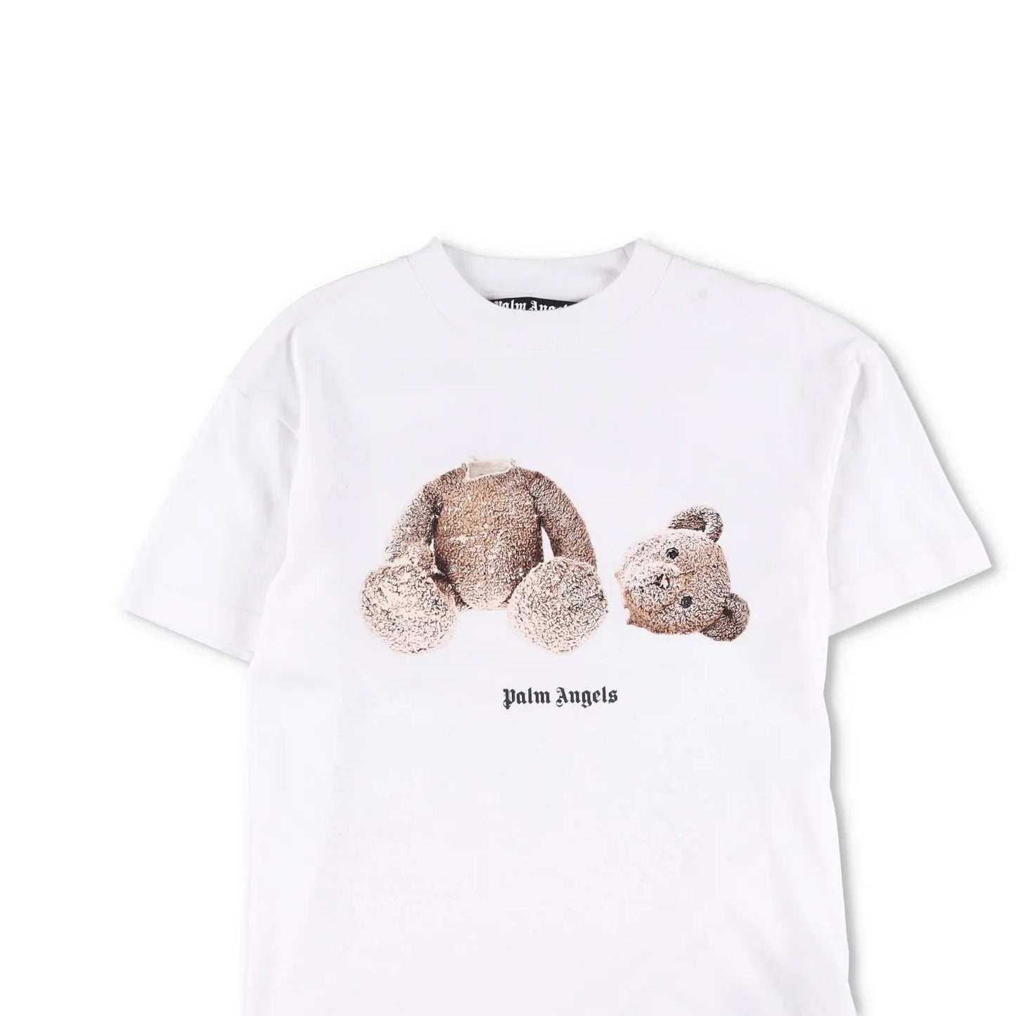 PALM ANGELS Mens T-Shirt White Cotton Teddy Graphic Print Size XS RRP 200 — View 2