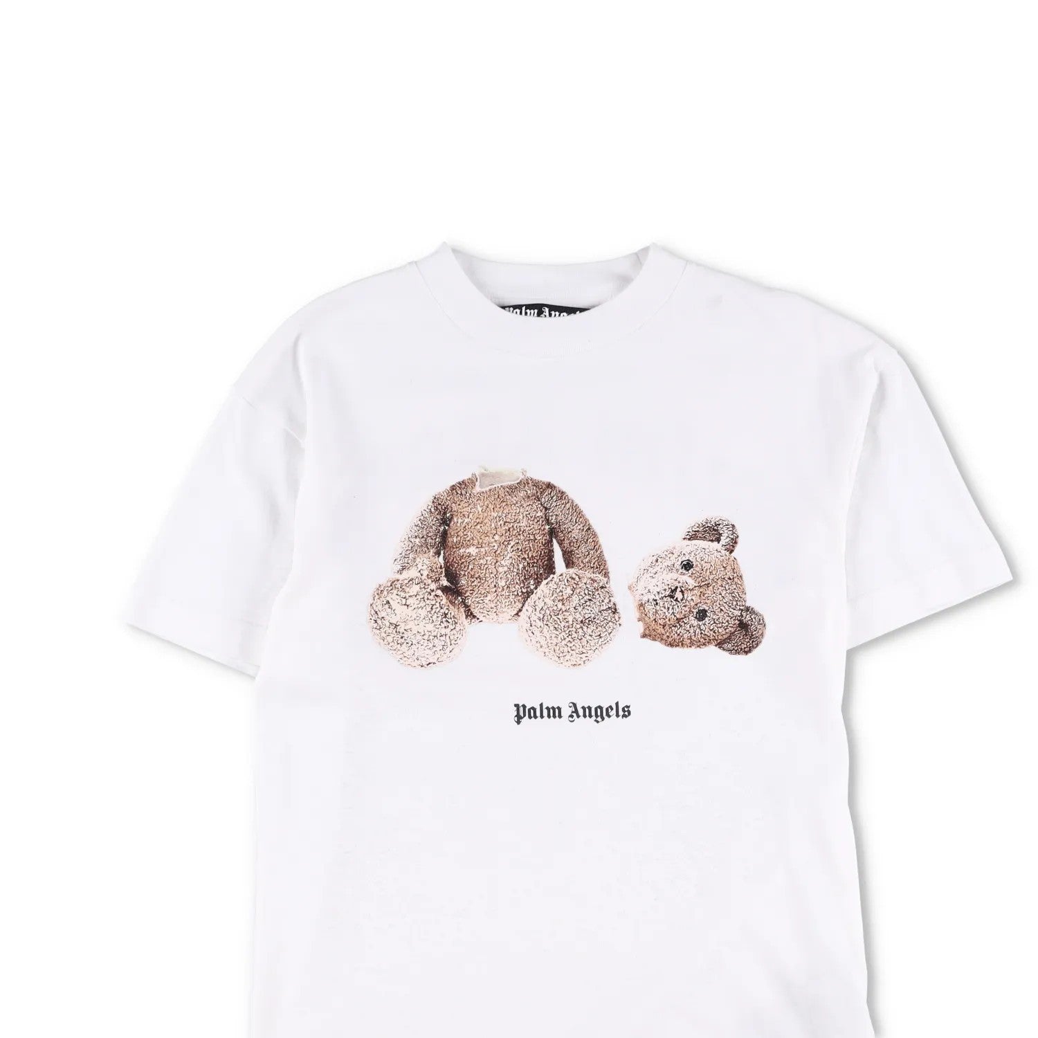 PALM ANGELS Mens T-Shirt White Cotton Teddy Graphic Print Size XS RRP 200 — View 2