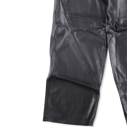 WARDROBE NYC Womens Leather Trousers Track Pant Wide Leg Black S RRP 1560 — View 4