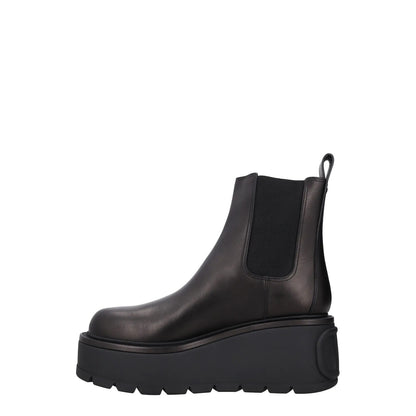 VALENTINO Womens Chealsea Boots Black Leather Chunky Platform Sole UK 6 RRP 1190 — View 4