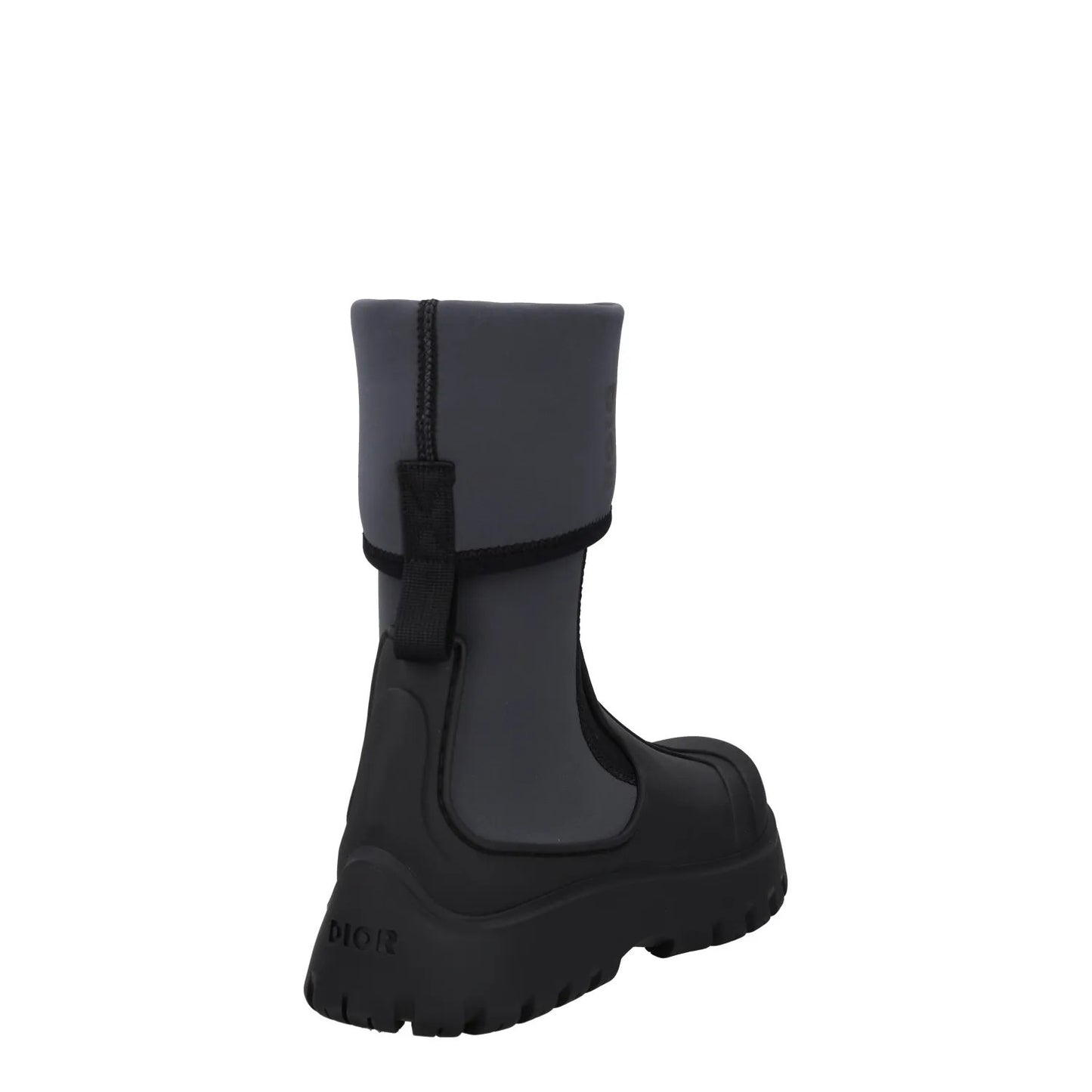 DIOR HOMME Mens Garden Rain Boots Black Synthetic Waterproof UK 12 RRP 855 — View 6