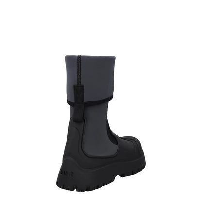 DIOR HOMME Mens Garden Rain Boots Black Synthetic Waterproof UK 12 RRP 855 — View 6