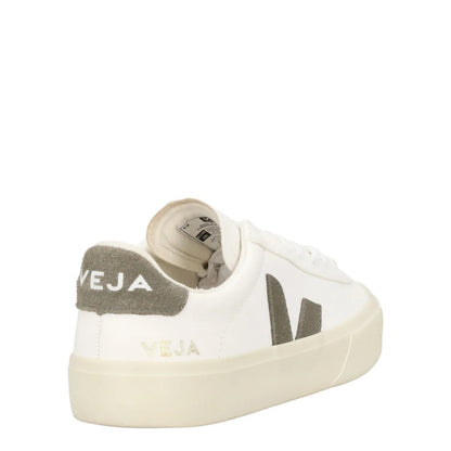 VEJA Womens Campo Trainers White Khaki Leather Low Tops Lace Up UK 2 RRP 150 — View 6