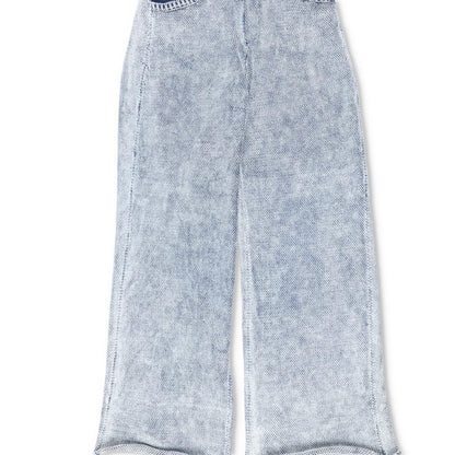 AYA MUSE Womens Beren Mid Waist Wide Leg Knit Trousers Blue Size M RRP 422 — View 3