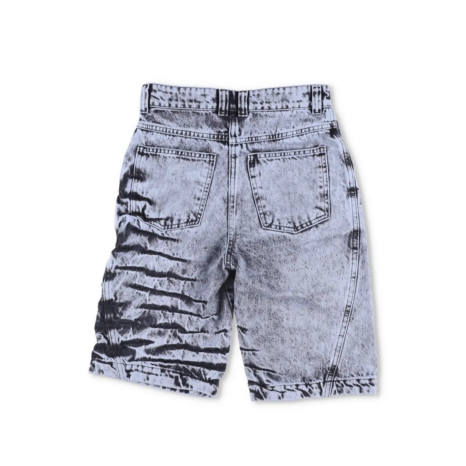 MASHA POPOVA Womens Black Denim Knee Length Boyfriend Shorts Acid Wash 23 RRP365 — View 10