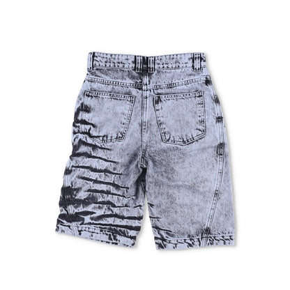 MASHA POPOVA Womens Black Denim Knee Length Boyfriend Shorts Acid Wash 23 RRP365 — View 10