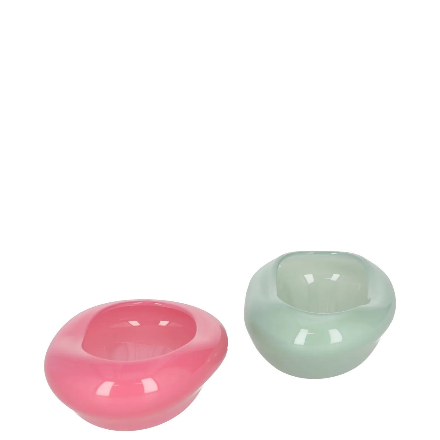 HELLE MARDAHL STUDIO Dish Green Pink Glass Bowl Set Modern Size S RRP 285 — View 3