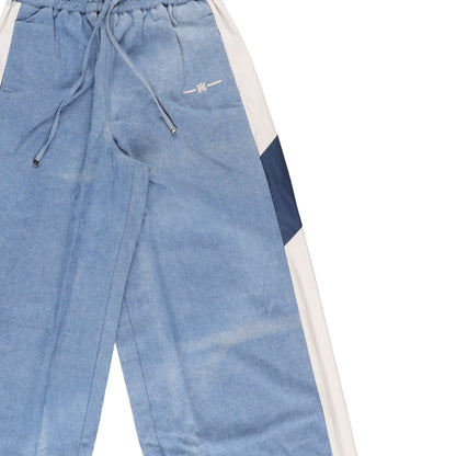 AMIRI Womens Ma Chambray Track Pant Relaxed Fit Drawstring Waist Blue S RRP 1153 — View 8