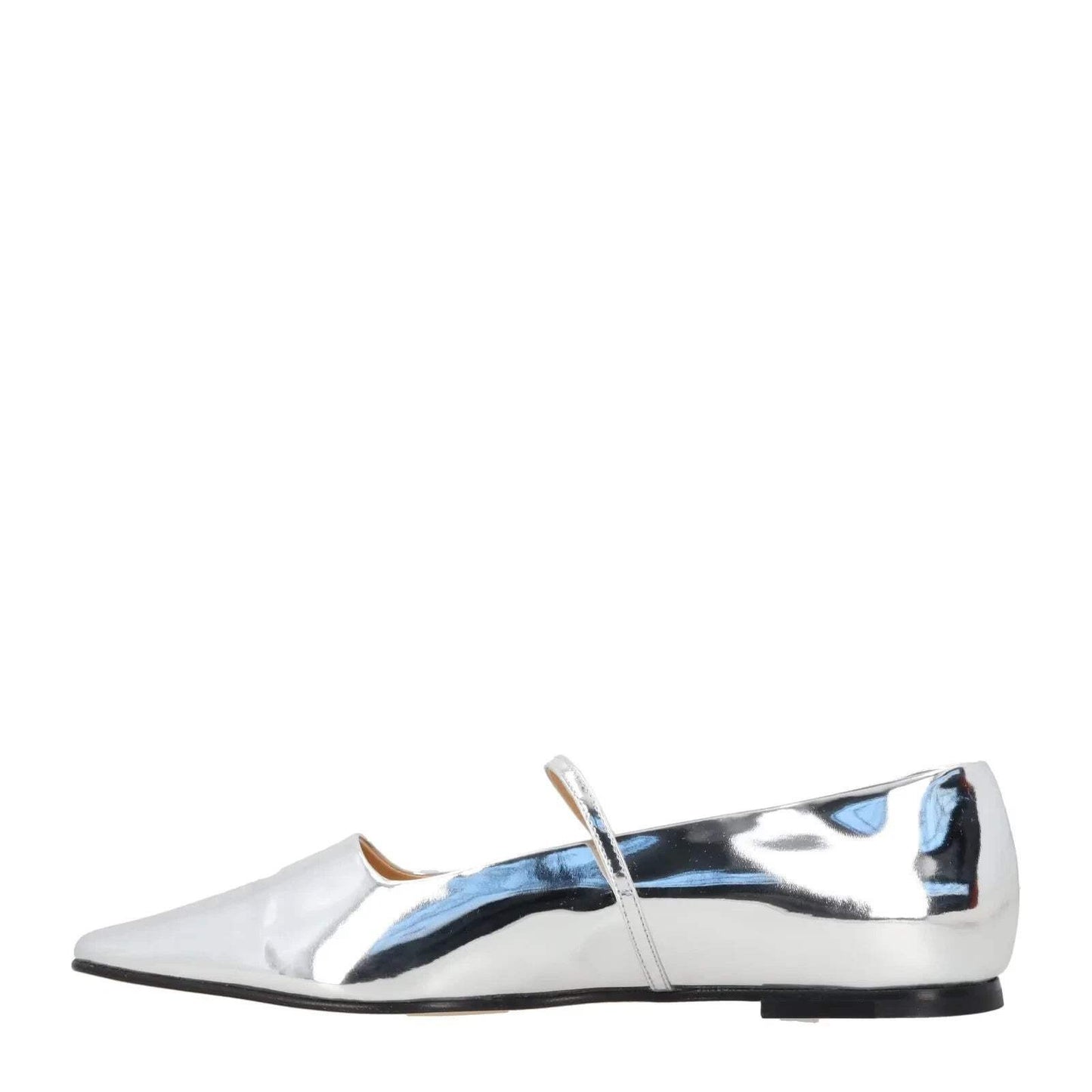 DEAR FRANCES Womens Mary Ballet Flats Silver Patent Leather Buckle UK 5 RRP 389 — View 3