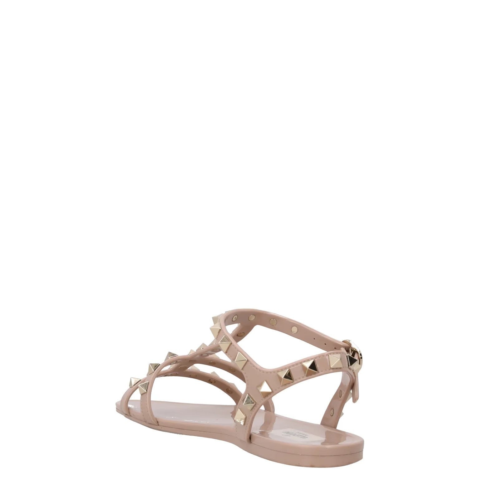 VALENTINO Womens Rockstud Flat Sandal Beige Rubber Sole Open Toe EU 36 RRP 410 — View 5