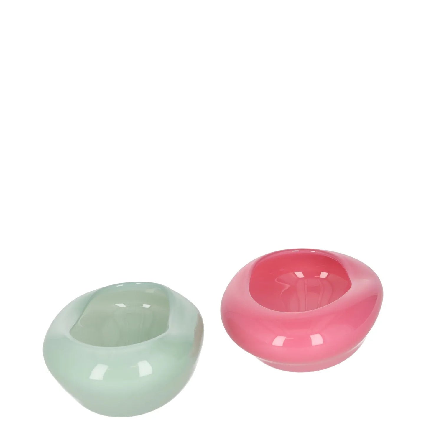 HELLE MARDAHL STUDIO Dish Green Pink Glass Bowl Set Modern Size S RRP 285 — View 6