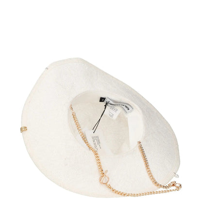 RUSLAN BAGINSKIY Womens Fedora Hat Chain Strap Neutrals Fedoras Size M RRP 345 — View 8