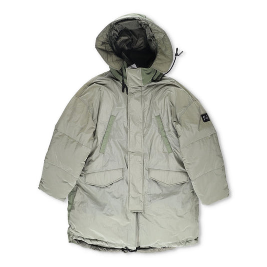 HOLDEN Mens Green Parka Coat Softshell Stand Up Collar Zip Closure M RRP 800