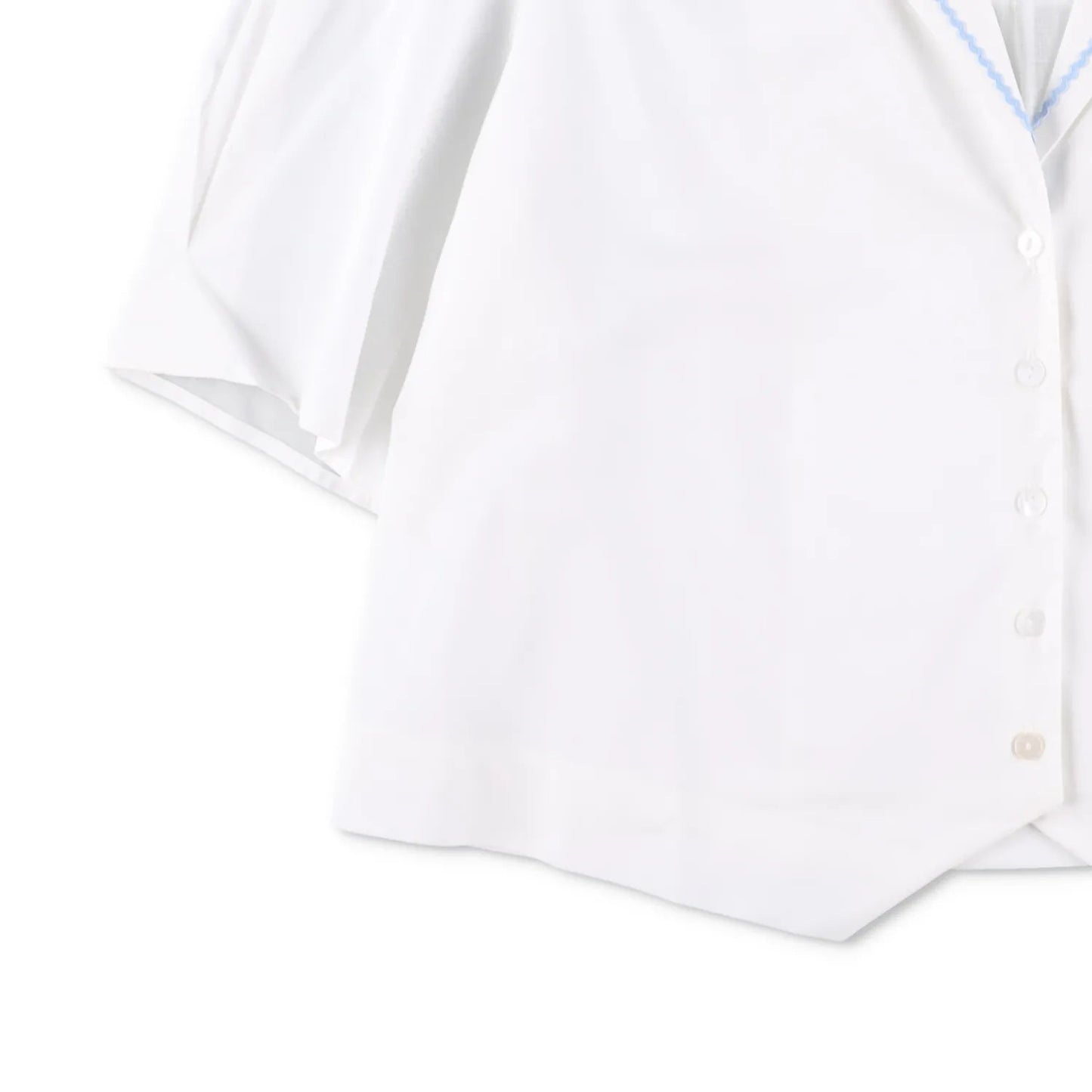 RIXO Womens Ravello Blouse Collared Palm Embroidered Short Puff Sleeve 14 RRP175 — View 3