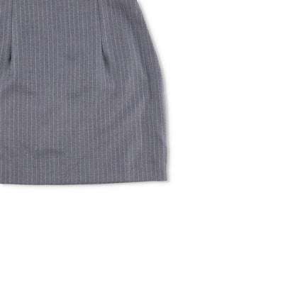 GAUGE81 Womens Mani Pinstripe Mini Skirt Grey Twill Short Size 42 RRP 295 — View 4