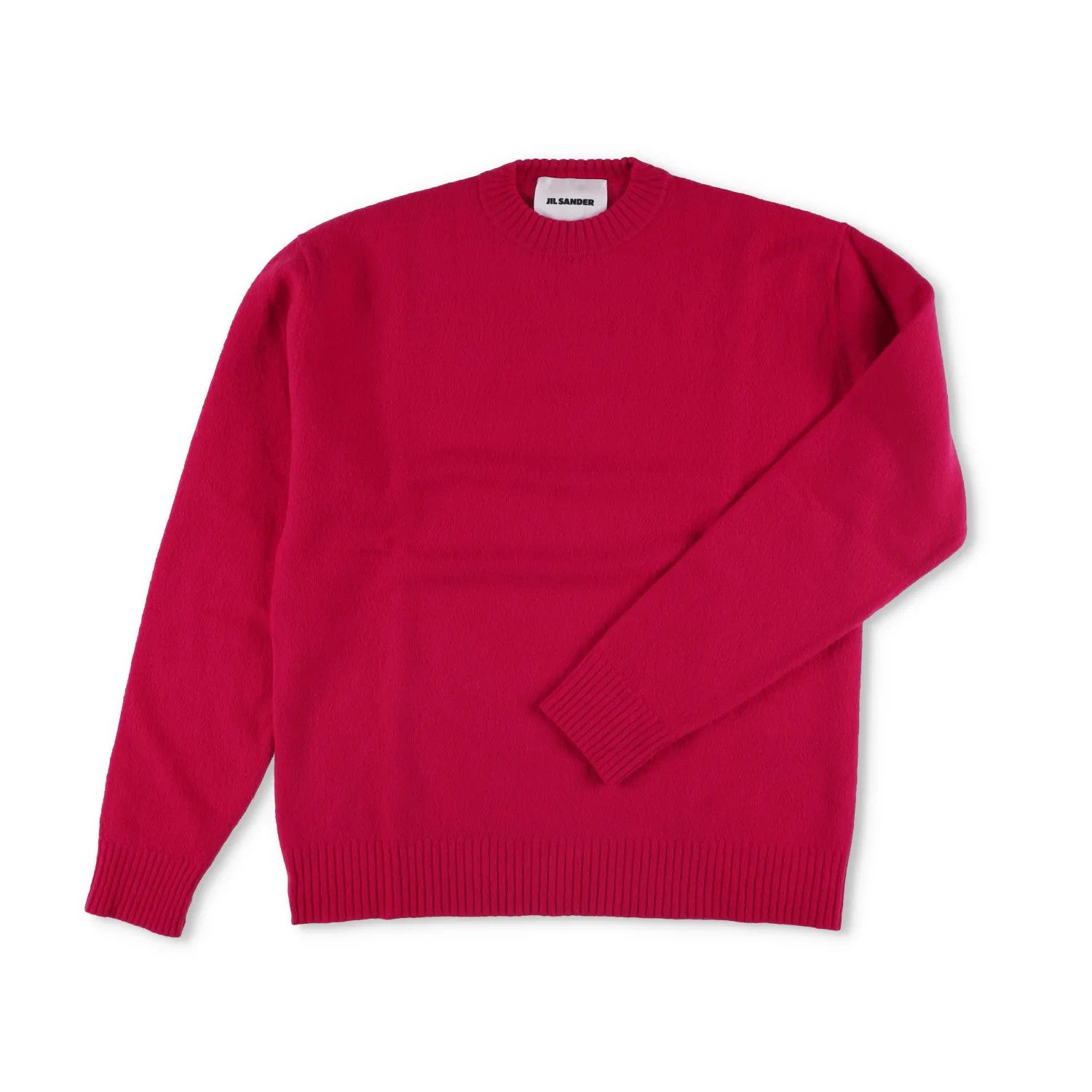 JIL SANDER Mens Fine Boiled Wool Crew Neck Jumper Pullover Red Size 50 RRP 660 — View 2