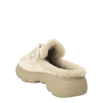 BURBERRY Stony Loafer Womens Suede Faux Fur Lining Lace Up Grey UK 8 RRP 690 — View 5