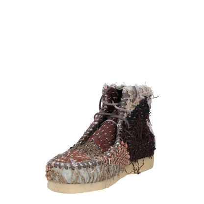 BY WALID Mens Moccasin High Top Shoes Multicoloured Leather Lace Up  UK 8 RRP700 — View 3