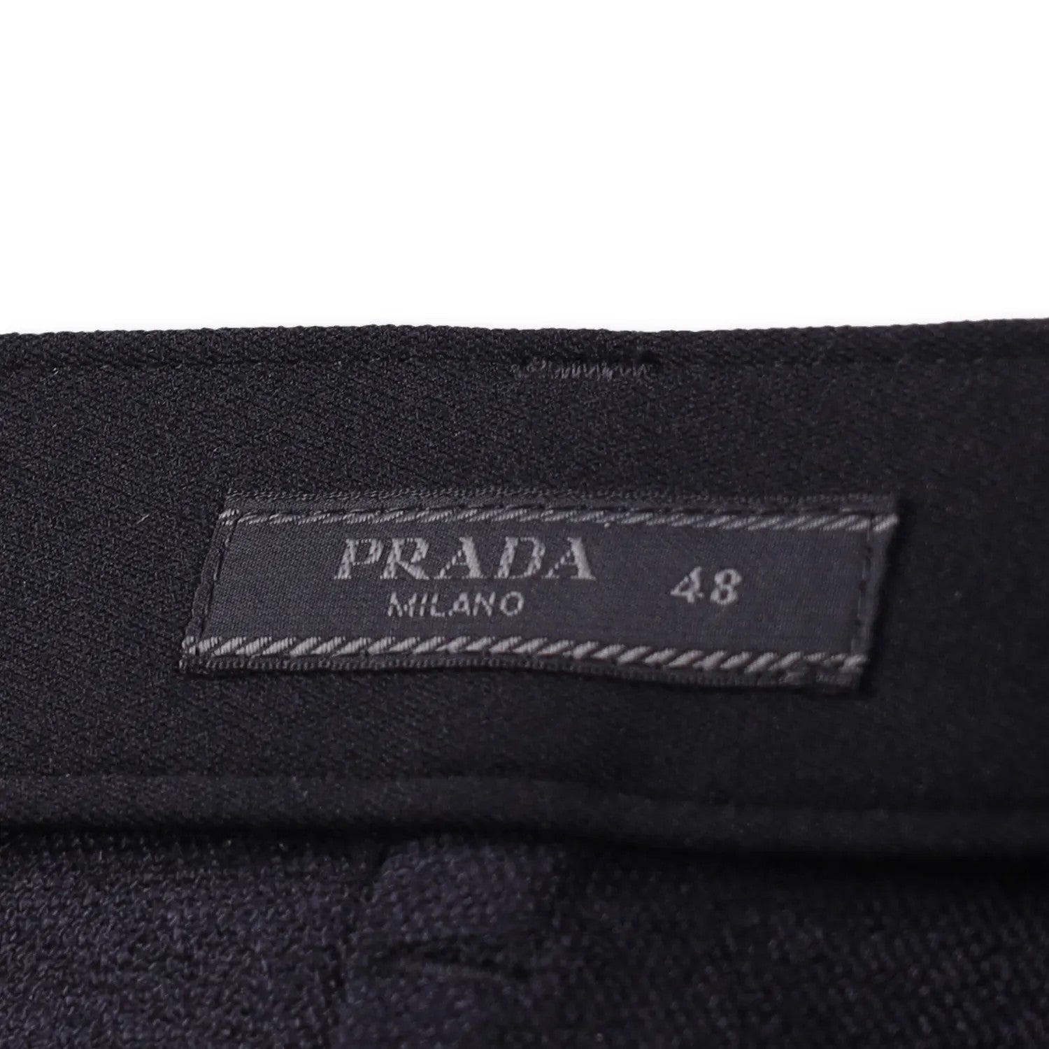 PRADA Men Tapered Trousers Black Dress Pant Pleated Tapered Flat Front 48 RRP950 — View 7